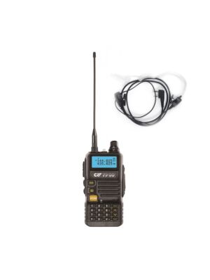 Paket Prenosna VHF/UHF radijska postaja CRT FP00 z dvojnim pasom in slušalke PNI HS84