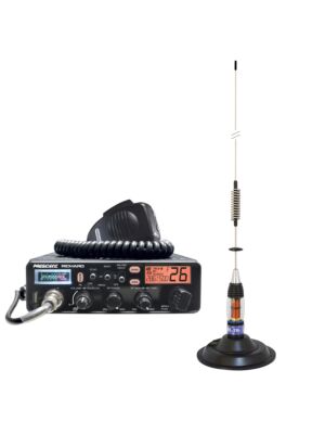 Kit Radio CB President Richard ASC 10M + CB Antena PNI ML70, dolžina 70cm, 26-30MHz, 200W