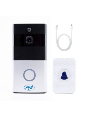 Pametni video domofon PNI SafeHome PT710B, WiFi HD, P2P in USB 2.0 do Micro USB, 1 m kabel