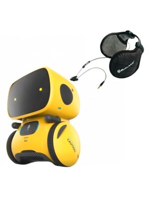 Interaktivni pametni robotski paket PNI Robo One, glasovno upravljanje, gumbi na dotik, rumene + slušalke Midland Subzero