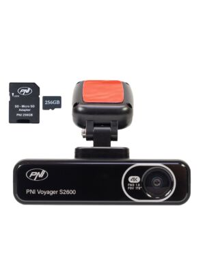 PNI Voyager S2600 DVR paket avtomobilske kamere, WiFi, 4K Ultra HD, GPS in 256GB microSD pomnilniško kartico