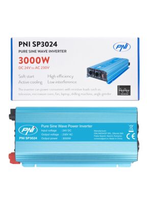 Napetostni pretvornik PNI SP3024 24V napajalnik 230V izhod 3000W čisti sinusni val