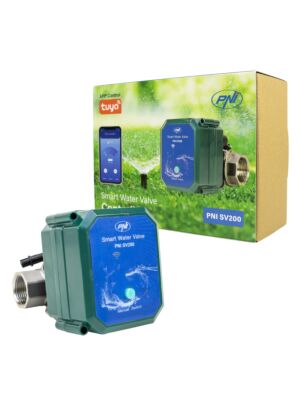 Pametni vodni ventil PNI SV200, povezljivost Wi-Fi, IP65, DN20, aplikacija Tuya 3/4, združljiv z Amazon Alexa