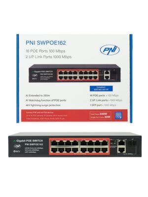 POE stikalo PNI SWPOE162, 16 POE vrat 100 Mbps