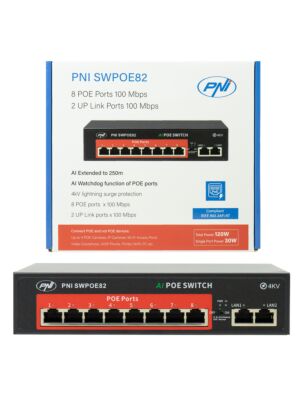 Preklopnik POE PNI SWPOE82 z 8 vrati POE