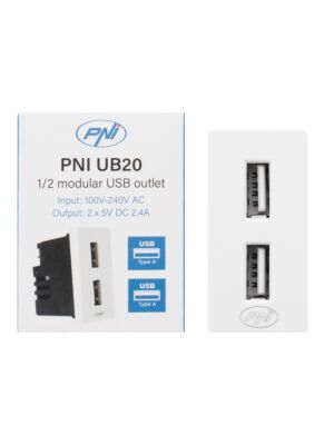 Napajalna vtičnica 2 x USB PNI UB20, 5V 2.4A