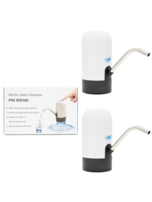 Paket 2bc Električna črpalka za bidon PNI WD100 polnjenje preko USB-C, baterija 800 mAh, moč 4W