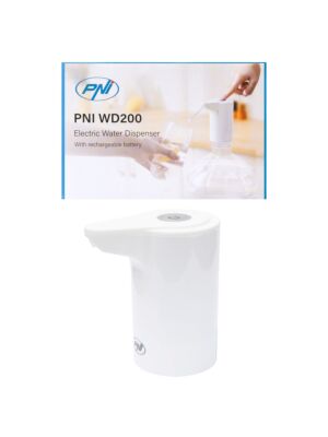 Električna črpalka za steklenico za vodo PNI WD200, polnjenje prek USB-C, baterija 800 mAh