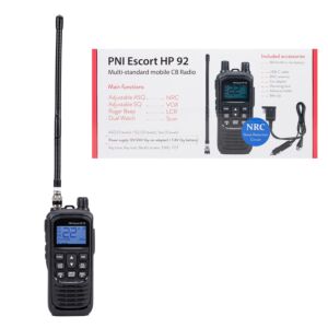 Prenosna CB radijska postaja PNI Escort HP 92 brez polnilnika, večnamenska, 4W, AM-FM, NRC, dvojna ura, Roger Beep, ASQ