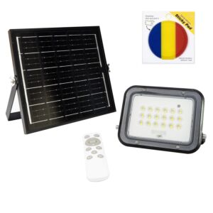 Paket LED reflektorja PNI GreenHouse WS50 PRO 50W s 6W sončno celico in priloženo lepljivo zastavico