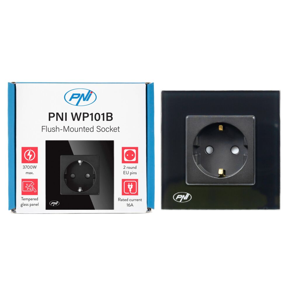 PNI WP101B črna vgradna vtičnica